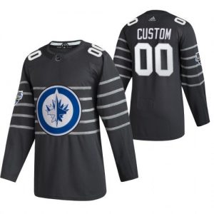 Män NHL Winnipeg Jets Tröjor Skräddarsydda Grå 2020 NHL All Star