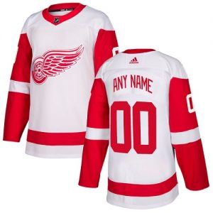 Män NHL Detroit Red Wings Tröjor Skräddarsydda  Borta Vit Authentic