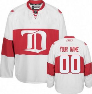 Män NHL Detroit Red Wings Tröjor Skräddarsydda Reebok Tredje Vit Authentic Winter Classic