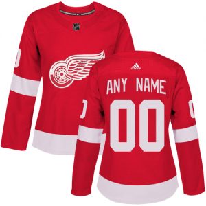 Dam NHL Detroit Red Wings Tröjor Skräddarsydda  Hemma Röd Authentic