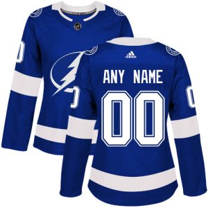 Dam NHL Tampa Bay Lightning Tröjor Skräddarsydda  Hemma Kuninkaallisen blå Authentic