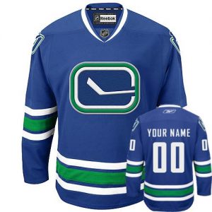 Dam NHL Vancouver Canucks Tröjor Skräddarsydda Reebok New Tredje Kuninkaallisen blå Authentic