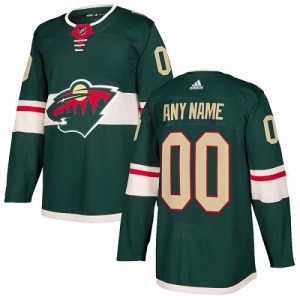 Barn NHL Minnesota Wild Tröjor Skräddarsydda  Hemma Grön Authentic