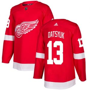 Män NHL Detroit Red Wings Tröjor 13 Pavel Datsyuk Authentic Röd  Hemma
