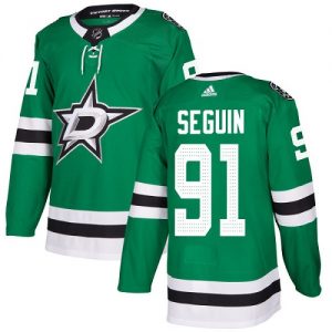 Barn NHL Dallas Stars Tröjor 91 Tyler Seguin Authentic Grön  Hemma