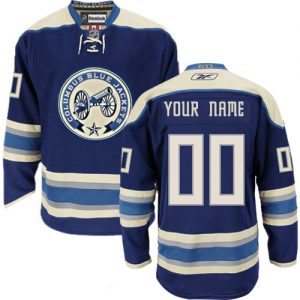 Dam NHL Columbus Blue Jackets Tröjor Skräddarsydda Reebok Tredje marinblå Authentic